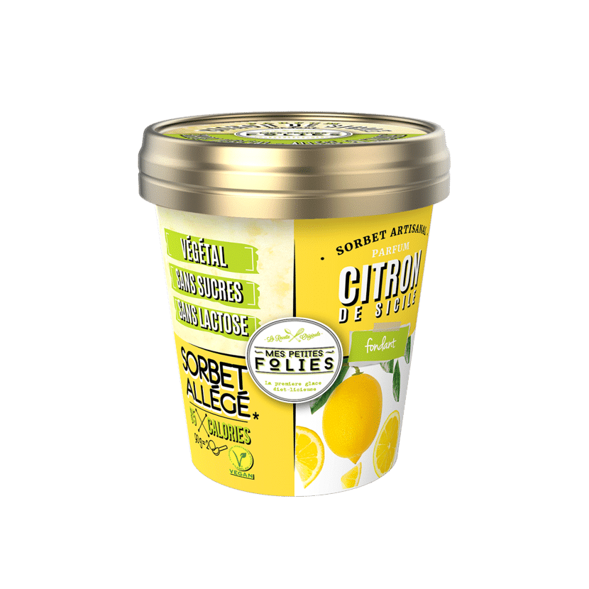 Sorbet vegan, allégé en calories Citron de Sicile