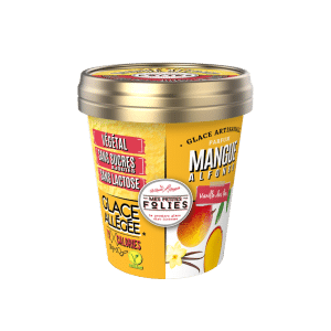 Glace Végétale, allégée en calories Mangue & soupcon de vanille