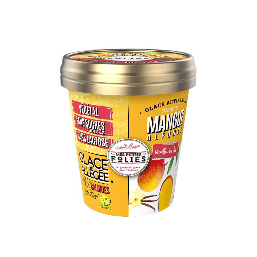 Glace Végétale, allégée en calories Mangue & soupcon de vanille