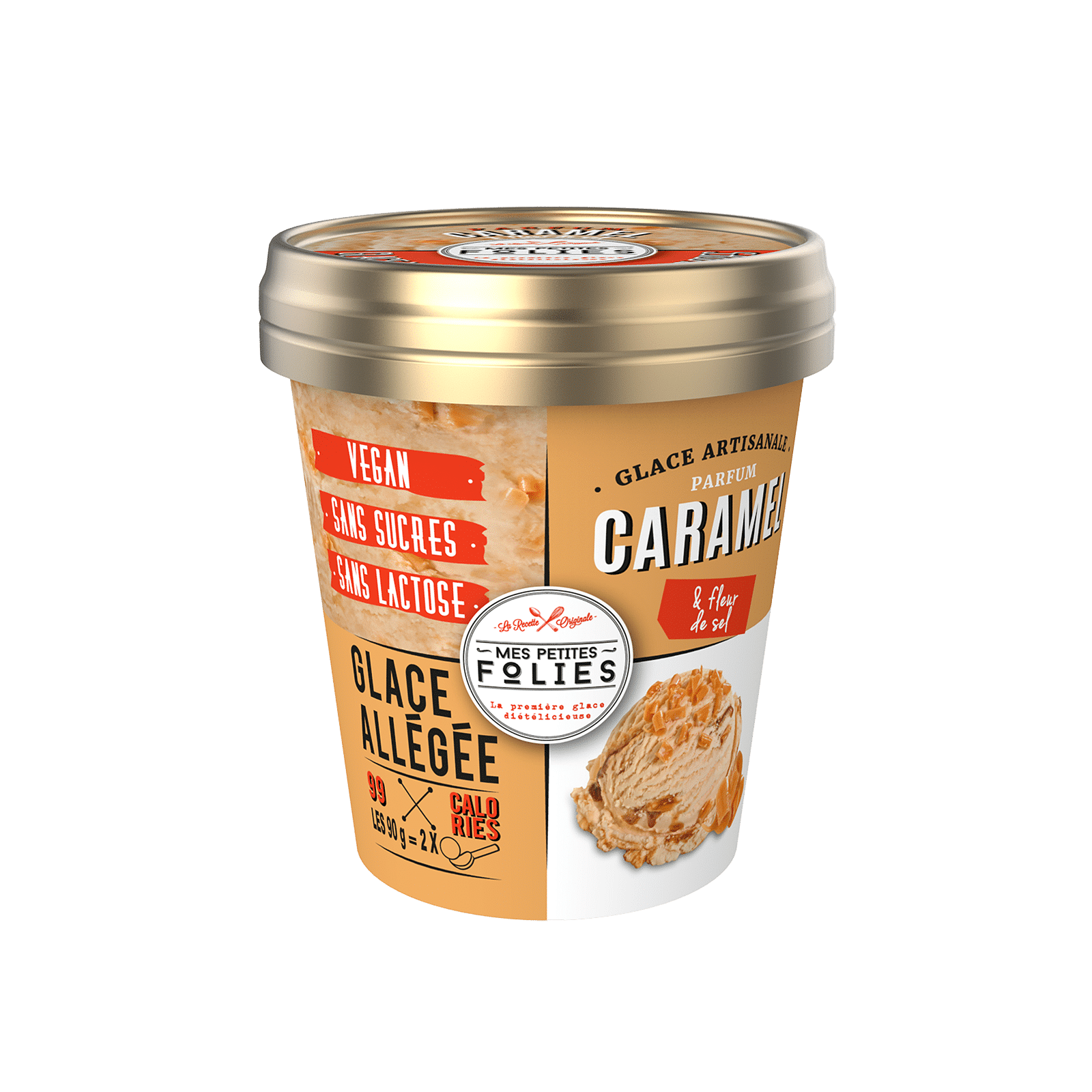 Glace Caramel pack de 8 pots de 460ml Mes petites folies