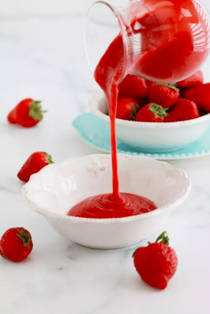 Coulis fraise basilic 